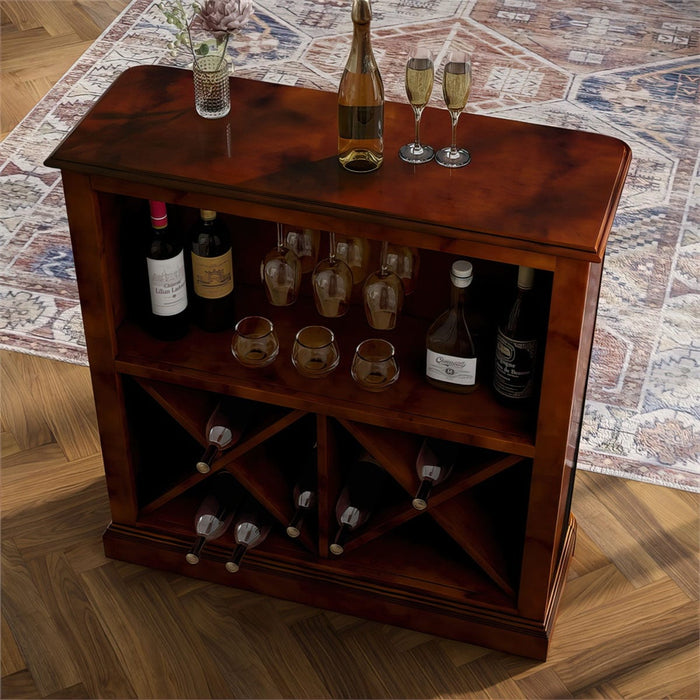 Georgia Traditional Wood Multi-Storage Wine Bar