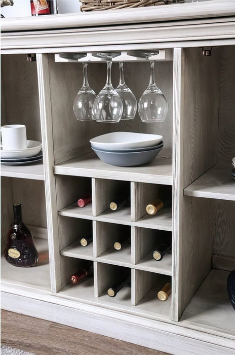Bristol Wood Wine Rack Buffet Multi-Storage Wine Cabinet