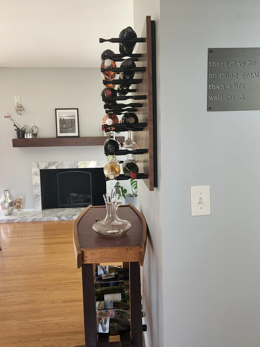 Brentwood Wine Wall - (Wall Mounted Wine Rack with Wine Glass Rack)