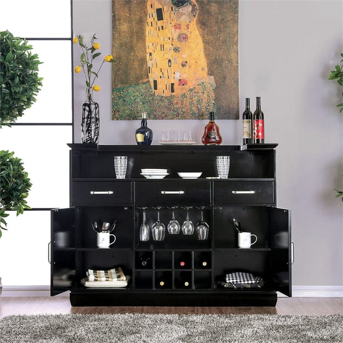 Morgana Contemporary Wine Cabinet 3-Drawer Bar Table