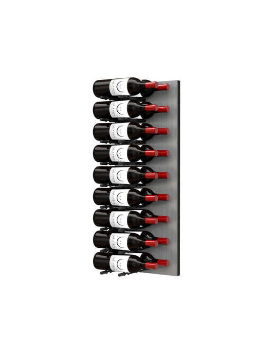 Fusion Wine Wall HZ Aluminum Panel - 3FT Label-Out Wall Mounted Wine Rack (9-27 Bottles)