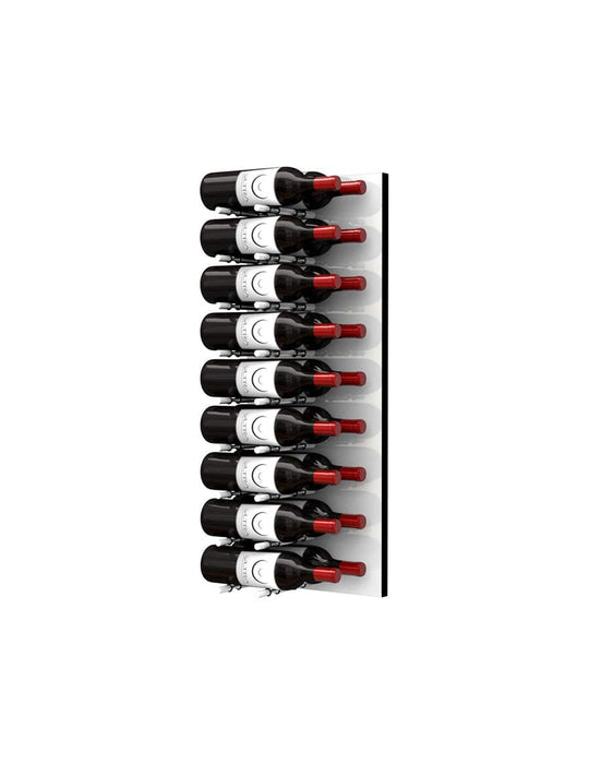 Fusion Wine Wall HZ White Panel - 3FT Label-Out Wall Mounted Wine Rack (9-27 Bottles)