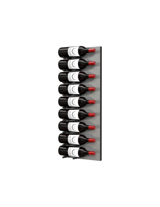 Fusion Wine Wall HZ Aluminum Panel - 3FT Label-Out Wall Mounted Wine Rack (9-27 Bottles)