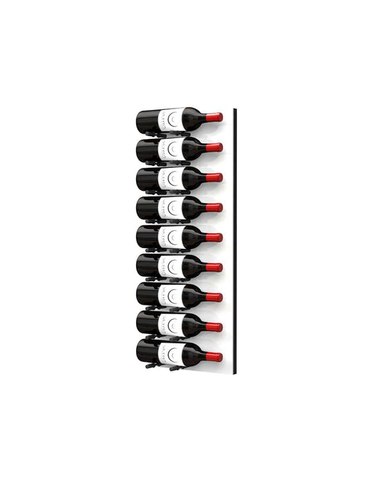 Fusion Wine Wall HZ White Panel - 3FT Label-Out Wall Mounted Wine Rack (9-27 Bottles)