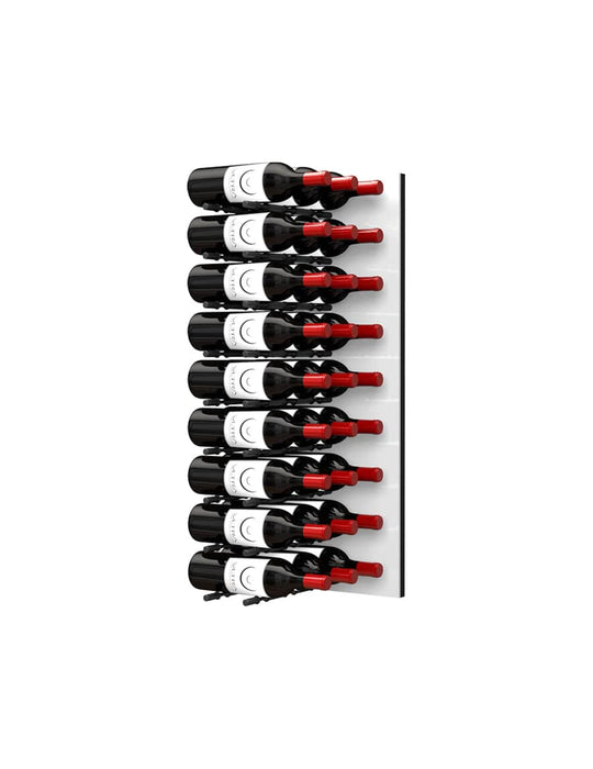 Fusion Wine Wall HZ White Panel - 3FT Label-Out Wall Mounted Wine Rack (9-27 Bottles)