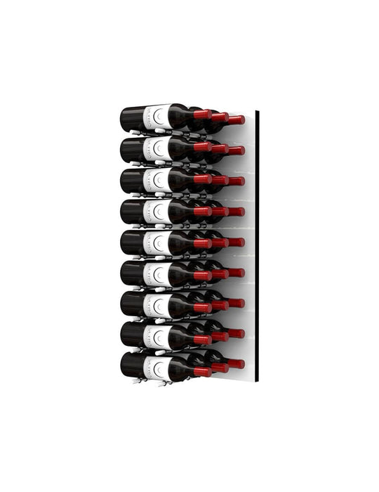 Fusion Wine Wall HZ White Panel - 3FT Label-Out Wall Mounted Wine Rack (9-27 Bottles)