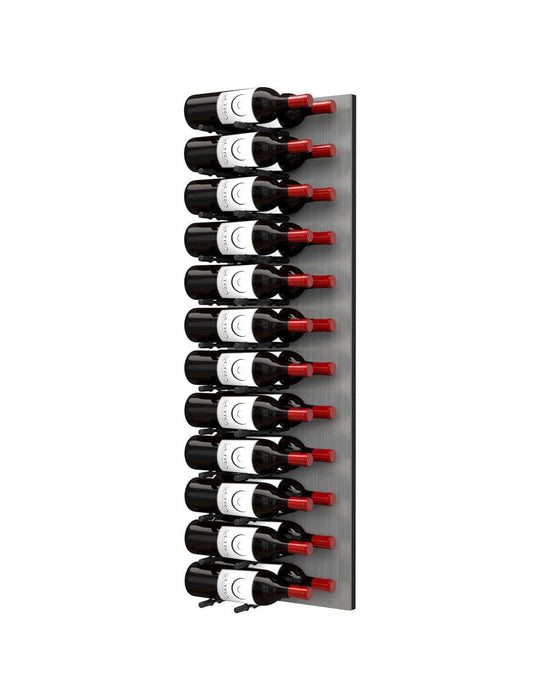 Fusion Wine Wall HZ Aluminum Panel - 4FT Label-Out Wall Mounted Wine Rack (12-36 Bottles)