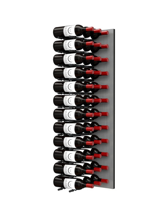 Fusion Wine Wall HZ Aluminum Panel - 4FT Label-Out Wall Mounted Wine Rack (12-36 Bottles)