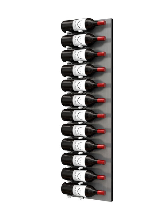 Fusion Wine Wall HZ Aluminum Panel - 4FT Label-Out Wall Mounted Wine Rack (12-36 Bottles)