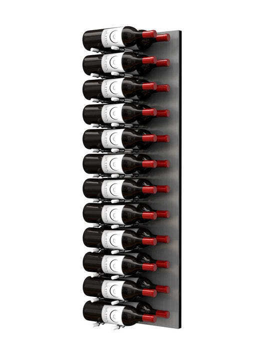 Fusion Wine Wall HZ Aluminum Panel - 4FT Label-Out Wall Mounted Wine Rack (12-36 Bottles)