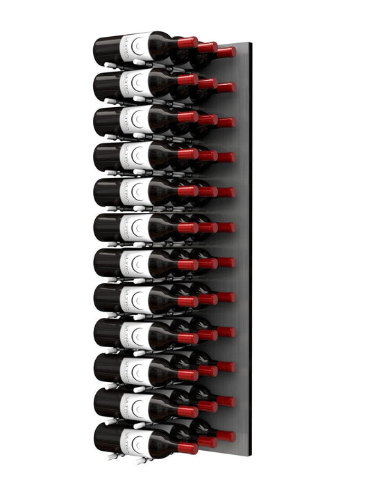 Fusion Wine Wall HZ Aluminum Panel - 4FT Label-Out Wall Mounted Wine Rack (12-36 Bottles)