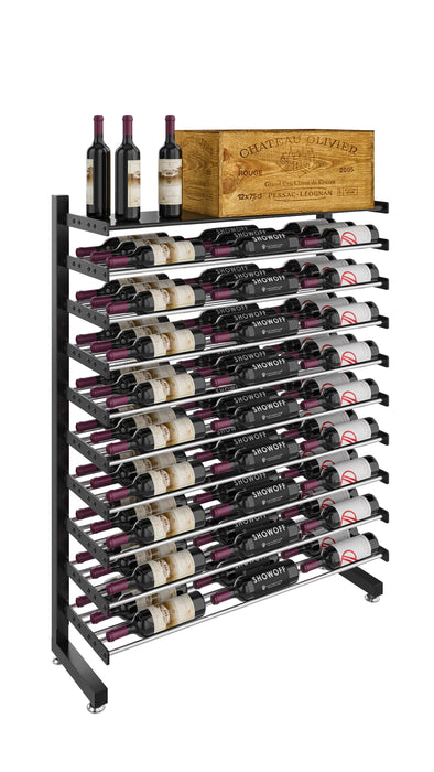 Evolution Single Sided Island Display Rack Shelf 3C (Single-Sided Freestanding Metal Wine Rack)