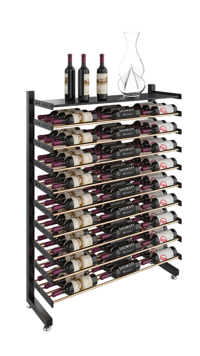 Evolution Single Sided Island Display Rack Shelf 3C (Single-Sided Freestanding Metal Wine Rack)