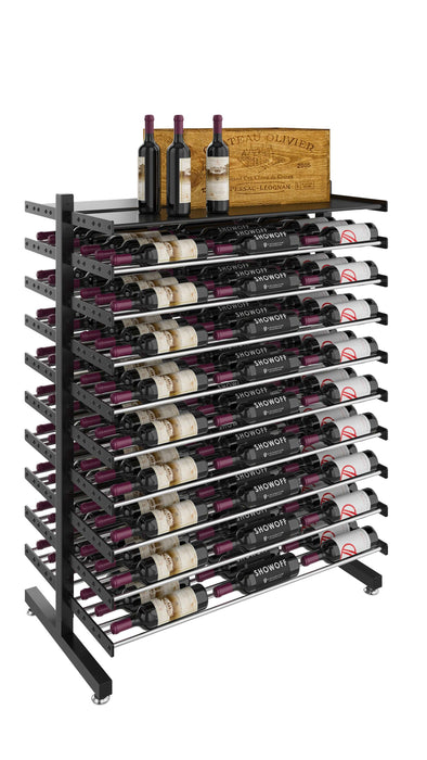 Evolution Double Sided Island Display Rack Shelf 3C (Double-Sided Freestanding Metal Wine Rack)
