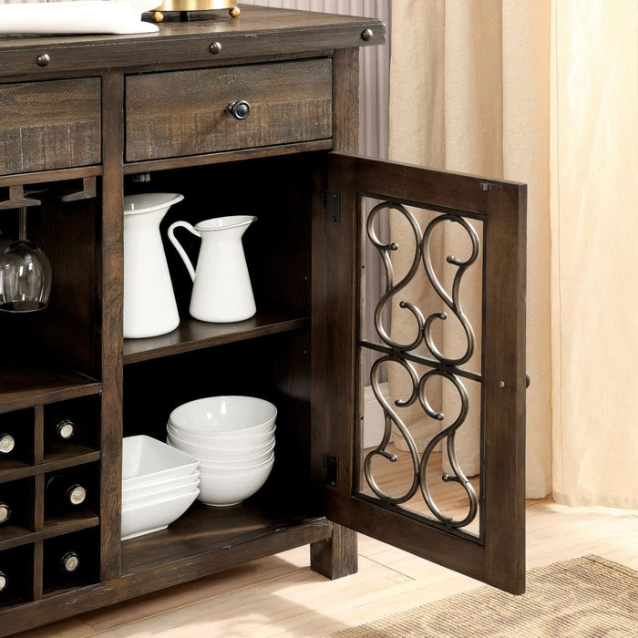 Chiara Traditional Multi-Storage Wine and Glass Cabinet