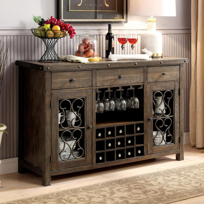 Chiara Traditional Multi-Storage Wine and Glass Cabinet