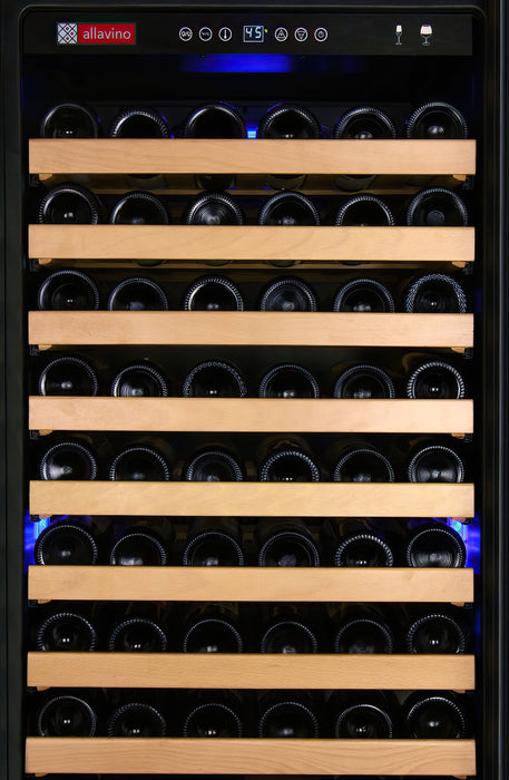 24" Wide FlexCount Classic II Tru-Vino 174 Bottle Single Zone Stainless Steel Left Hinge Wine Refrigerator
