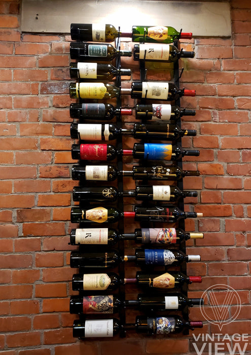 W Series 5ft Wall Mounted Wine Rack (45 bottles - Triple Depth)
