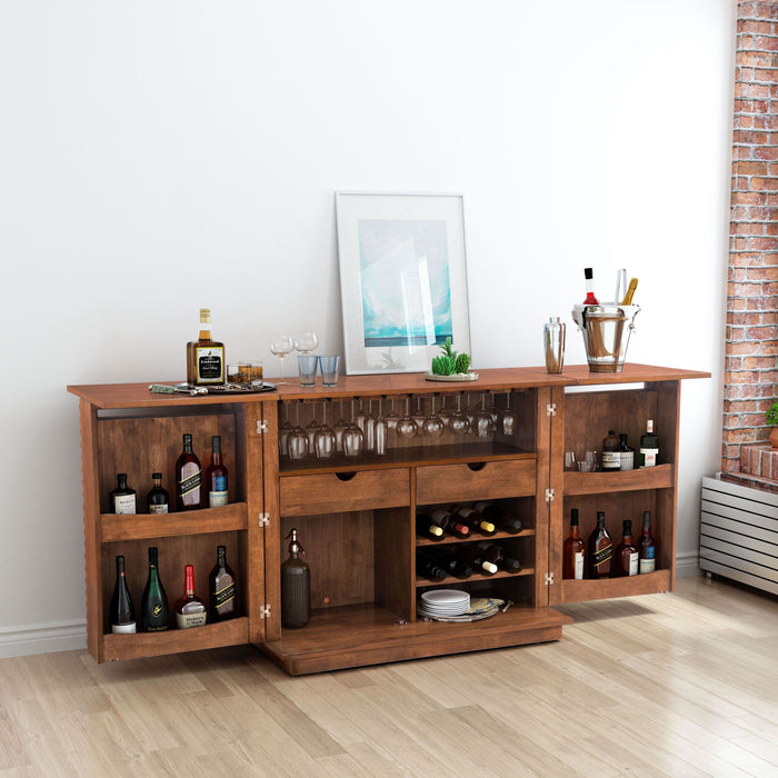 Linea Wine Cabinet Walnut