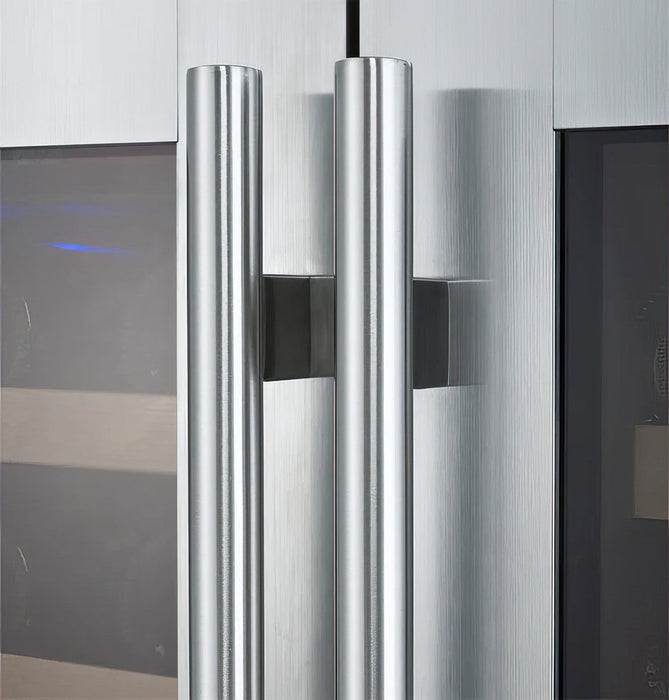 47" Wide FlexCount II Tru-Vino 112 Bottle Dual Zone Stainless Steel Side-by-Side Wine Refrigerator