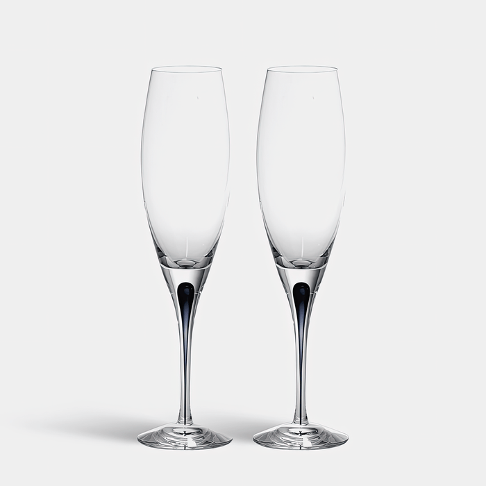 Intermezzo Blue Flute Wine Glass - 2 glass set