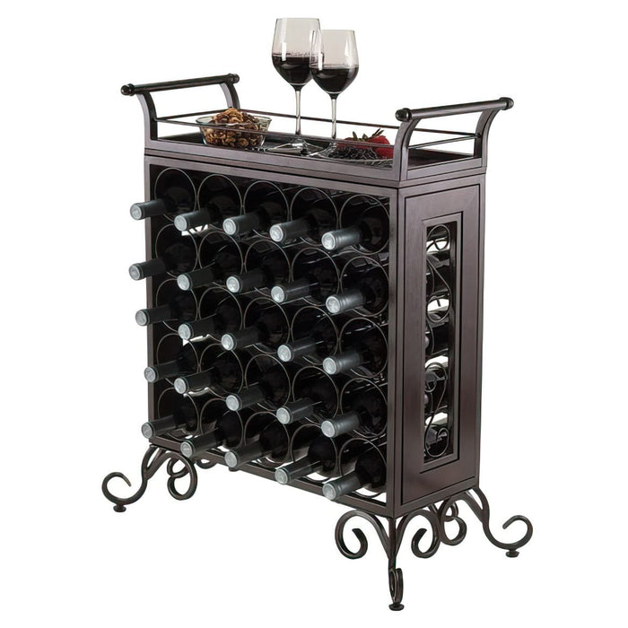Vino 25-Bottle Stationary Wine Cart