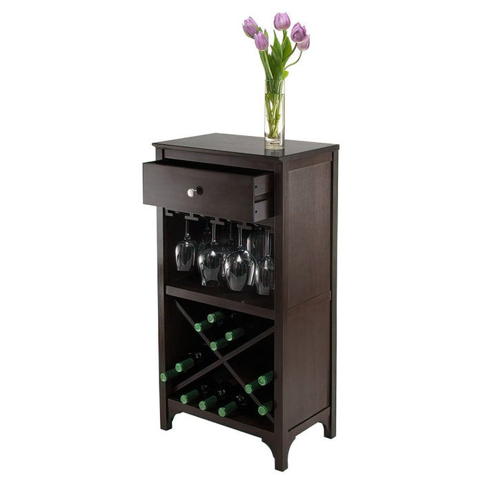 Espresso Walnut 3-Pc Modular Wine Cabinet Set