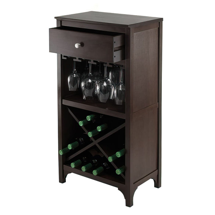 Espresso Walnut 3-Pc Modular Wine Cabinet Set