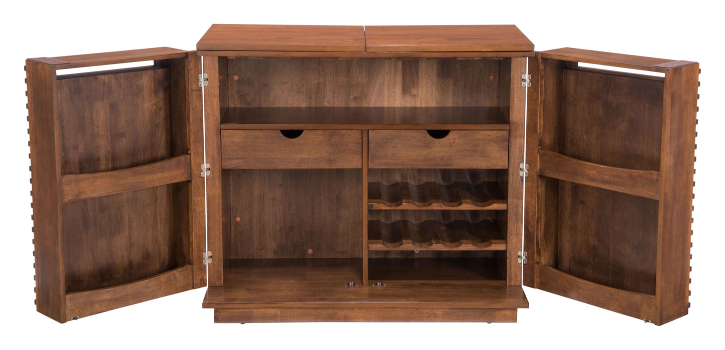 Linea Wine Cabinet Walnut