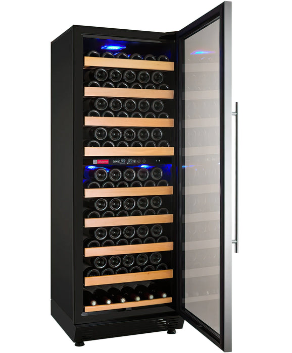 24" Wide Vite II Tru-Vino 99 Bottle Dual Zone Stainless Steel Right Hinge Wine Refrigerator