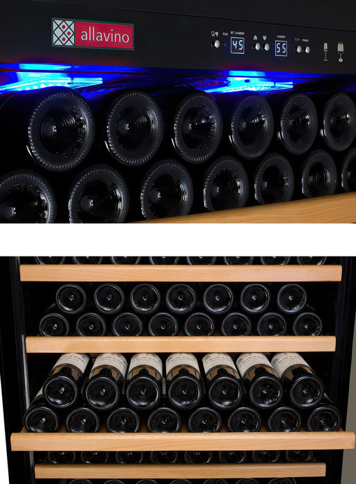 32" Wide Vite II Tru-Vino 277 Bottle Single Zone Stainless Steel Left Hinge Wine Refrigerator