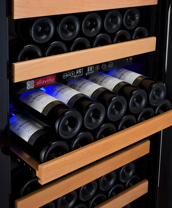 24" Wide Vite II Tru-Vino 99 Bottle Dual Zone Stainless Steel Right Hinge Wine Refrigerator
