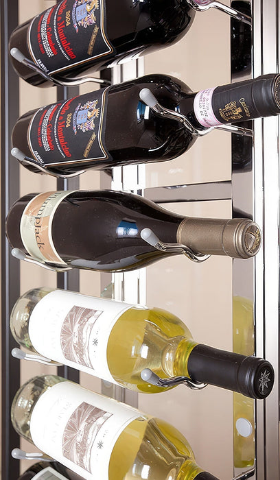 W Series Floating Wine Rack Frame Kit, Single-Sided Floor-to-Ceiling (21 Bottles - Single Depth)