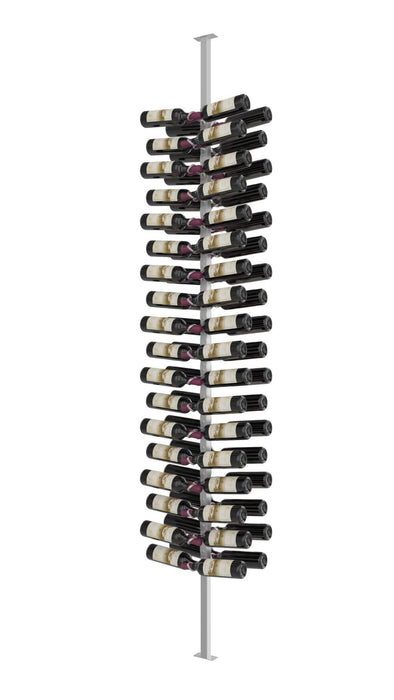 Helix Series Floating Wine Rack, Double Sided Floor-to-Ceiling (36-72 Bottles)