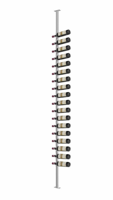 Helix Series Floating Wine Rack, Single Sided Floor-to-Ceiling (18-36 Bottles)