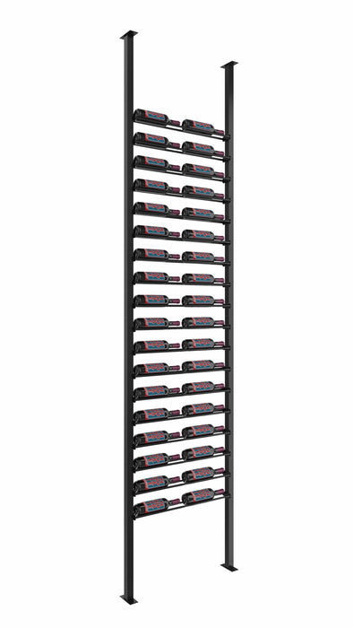 Evolution Low Profile Ultra Slim Floor-to-Ceiling Wine Rack 10 2C (36-108 Bottles)