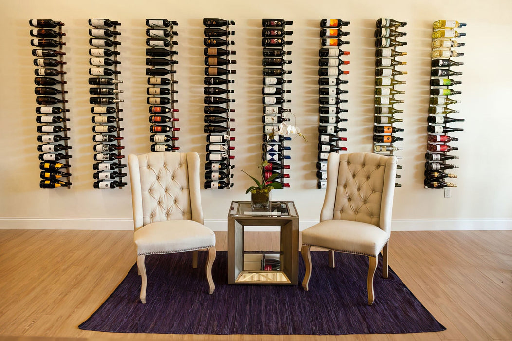 W Series 6ft Wall Mounted Wine Rack (54 bottles - Triple Depth)