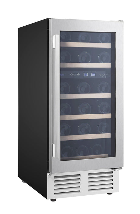 Pro Series 28 Bottle Dual Zone Stainless Steel Wine Cooler