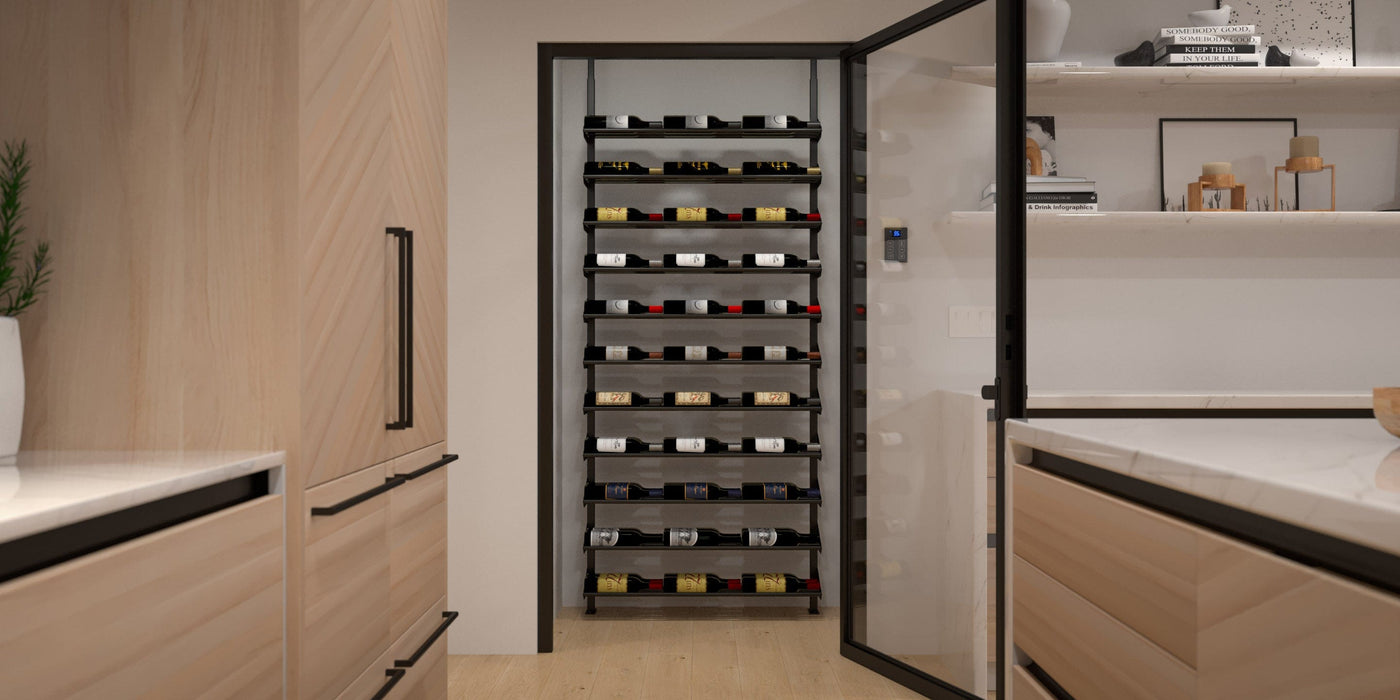 Showcase Standard Horizontal HZ Wine Rack Display Kit (66-99 Bottles)