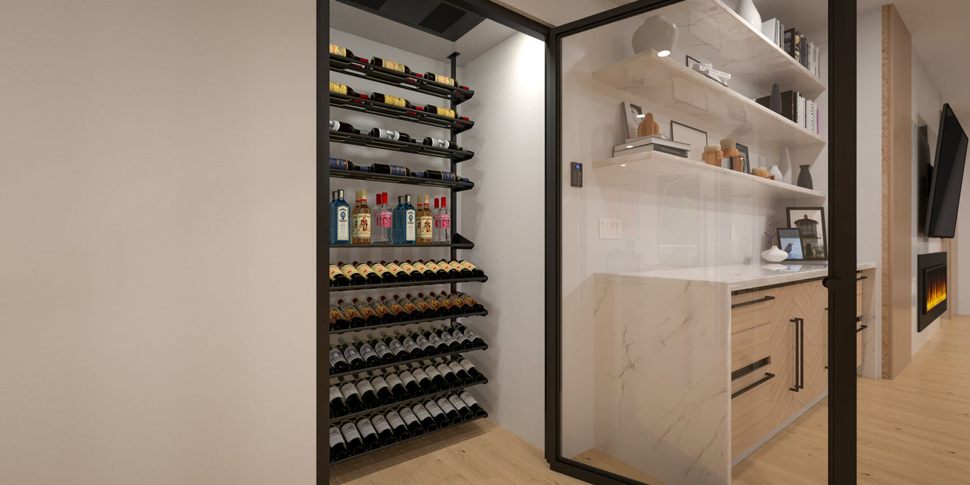 Showcase Series Centerpiece Kit Wine Rack, Wine Display Racks, Wine Cork Out and Bottle Shelf (90-100 Bottle)
