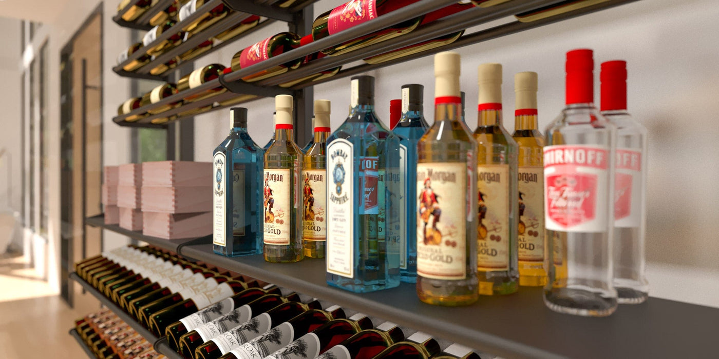 Showcase Series Centerpiece Kit Wine Rack, Wine Display Racks, Wine Cork Out and Bottle Shelf (90-100 Bottle)