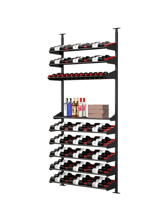 Showcase Series Exhibition Kit Wine Rack, Wine Display Racks, Wine Cork Out and Bottle Shelf (60-80 Bottle)