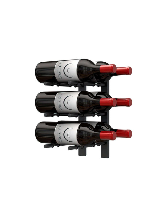 Horizontal HZ Wall Mounted Wine Rails – 1FT Metal Wine Rack (3 To 9 Bottles)