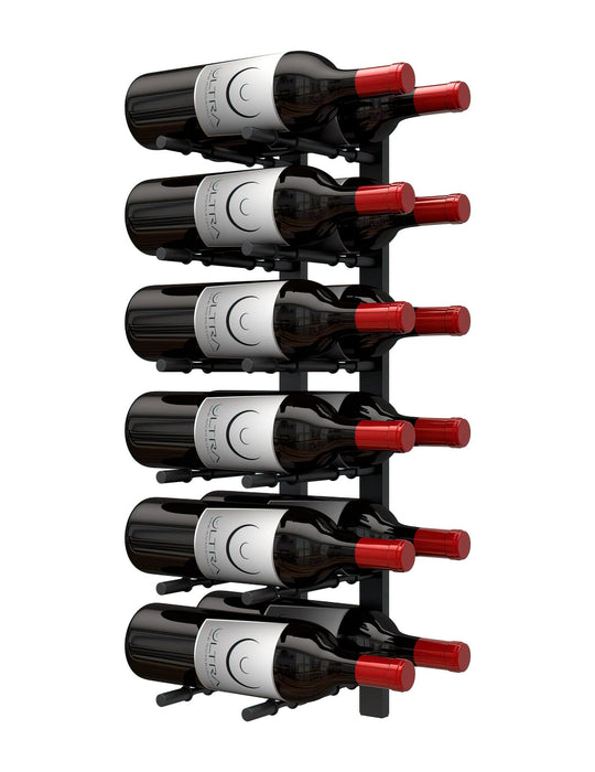 Horizontal HZ Wall Mounted Wine Rails – 2FT Metal Wine Rack (6 To 18 Bottles)