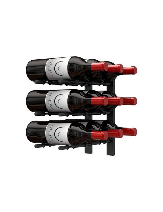 Horizontal HZ Wall Mounted Wine Rails – 1FT Metal Wine Rack (3 To 9 Bottles)