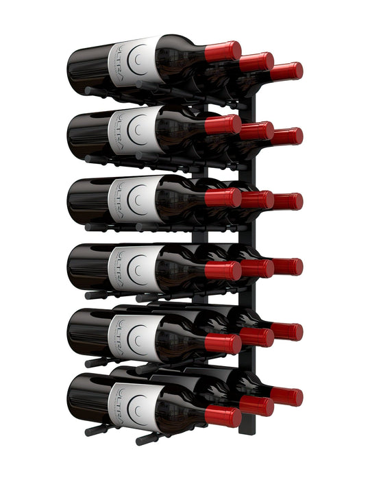 Horizontal HZ Wall Mounted Wine Rails – 1FT Metal Wine Rack (3 To 9 Bottles)