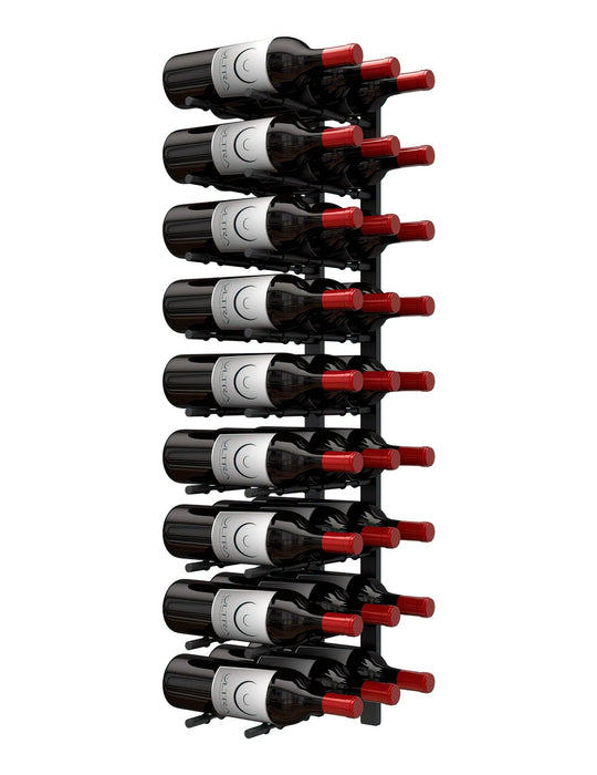 Horizontal HZ Wall Mounted Wine Rails – 3FT Metal Wine Rack (9 To 27 Bottles)