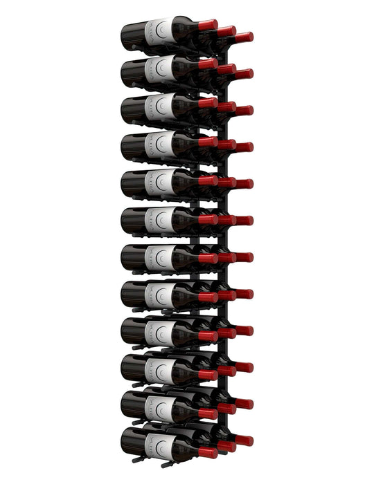 Horizontal HZ Wall Mounted Wine Rails – 4FT Metal Wine Rack (12 To 36 Bottles)