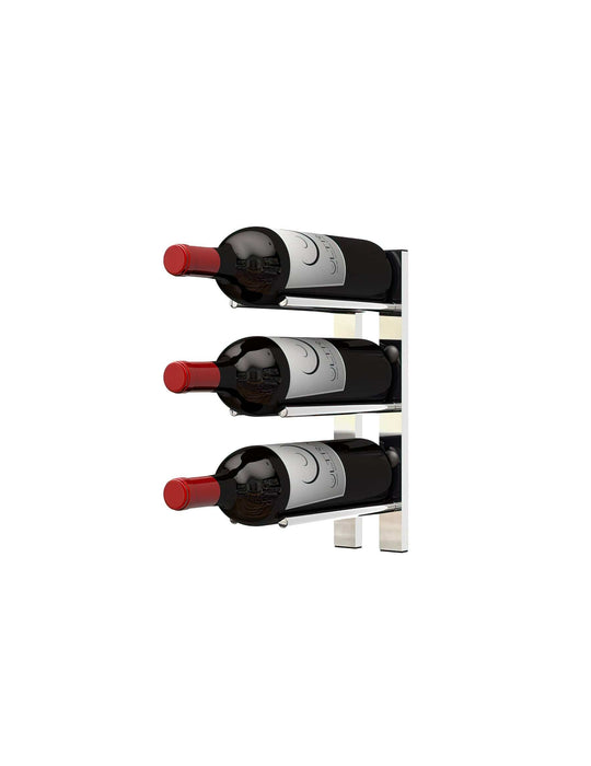 Straight Bottle ST Wall Mounted Wine Rails – 1FT Metal Wine Rack (3 Bottles)