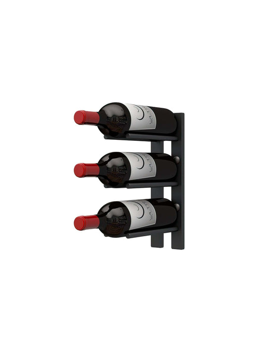 Straight Bottle ST Wall Mounted Wine Rails – 1FT Metal Wine Rack (3 Bottles)